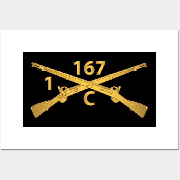 Company C,  1st Batalion, 167th Infantry Regiment - Inf Branch wo Txt X 300 Wall Art by twix123844